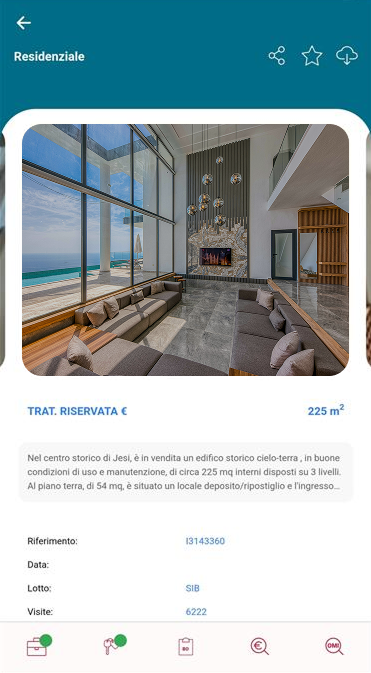 Schermata home app Iqera